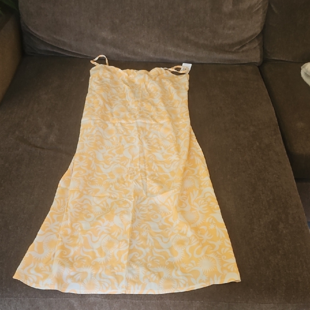 Billabong Cream and Orange Patterned Dress